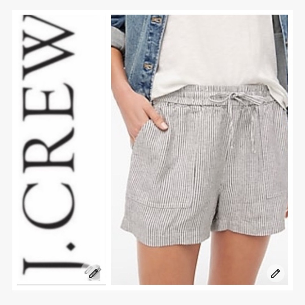 J. Crew Women's Gray Striped Shorts